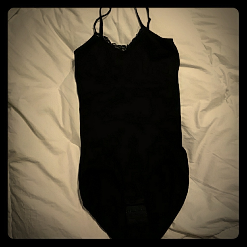 Black spandex bodysuit
